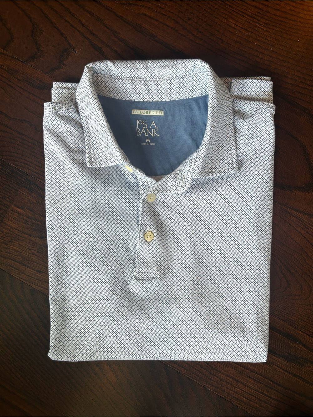 Jos. A. Bank Men’s Tailored Fit Light Blue Microdot Polo
